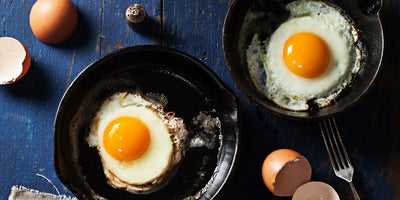 how much protein in an egg two eggs in frying pans pete and gerry's organic eggs