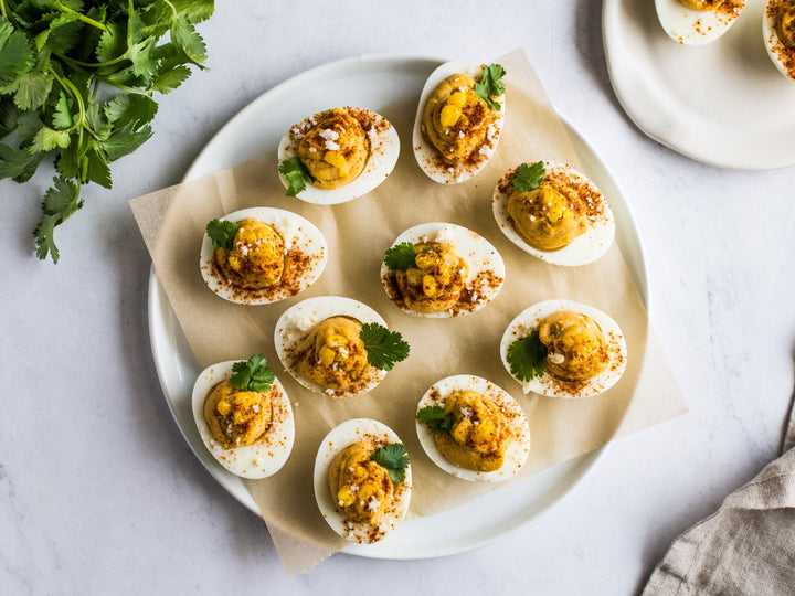 Mexican Street Corn Deviled Eggs