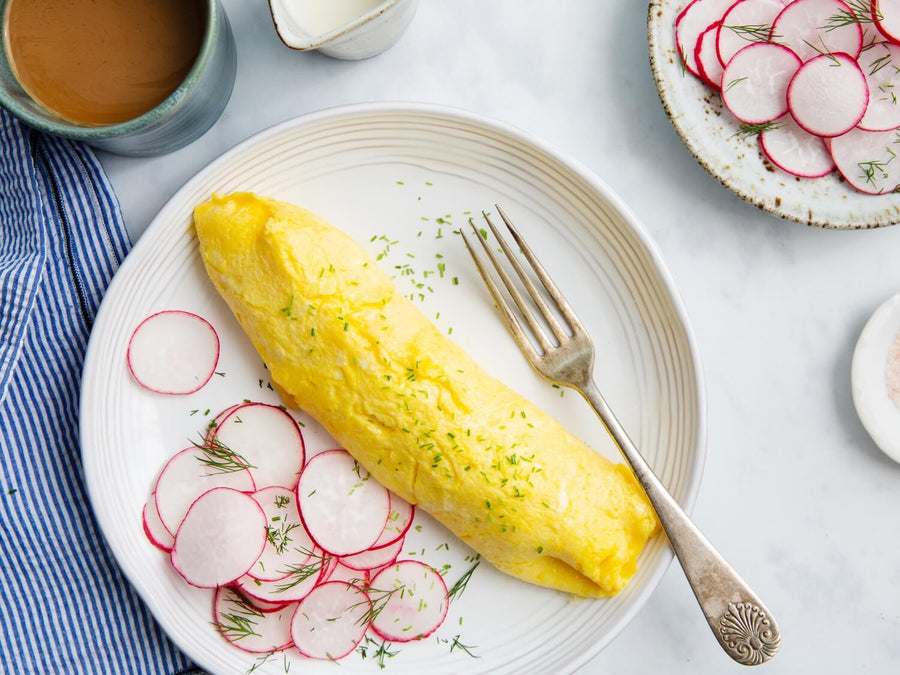 Premium AI Image  Isolated of Classic French Omelette With a Non