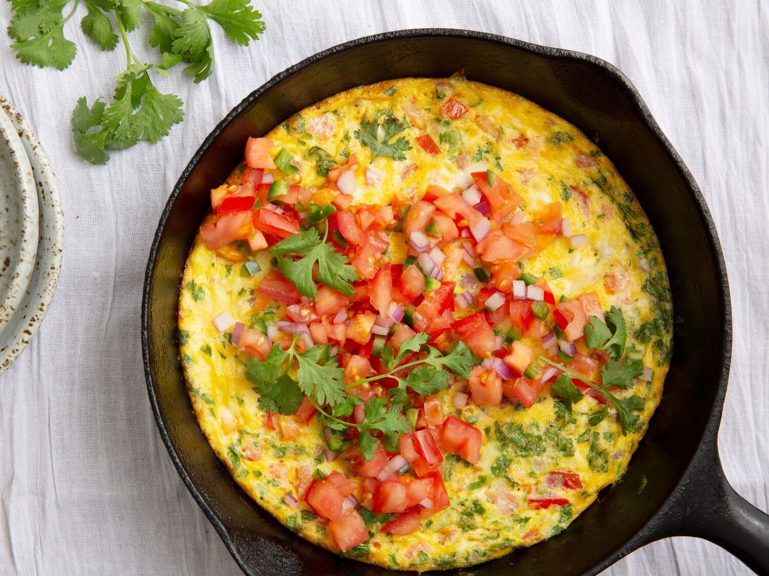 Healthy Mexican Frittata with Pico de Gallo